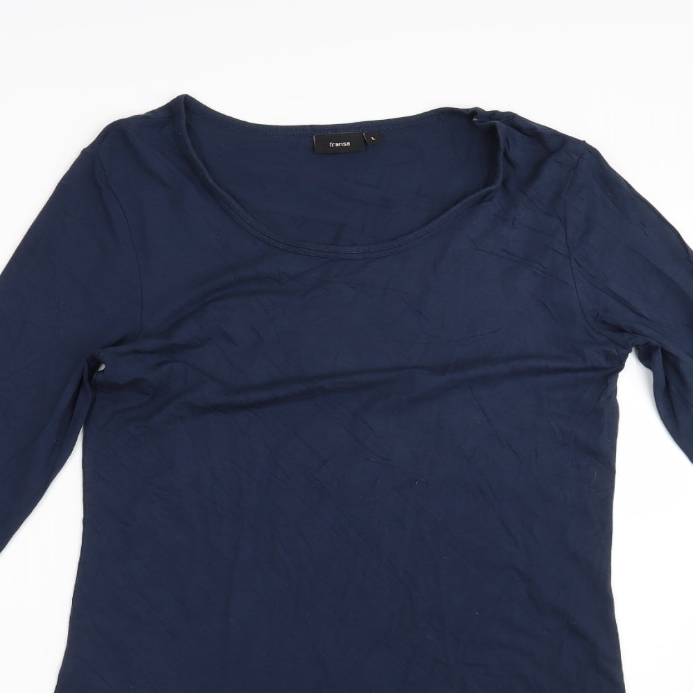 fransa Womens Blue   T-Shirt Dress  Size L