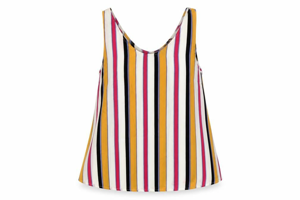 Primark Womens Multicoloured Striped  Basic Tank Size 10