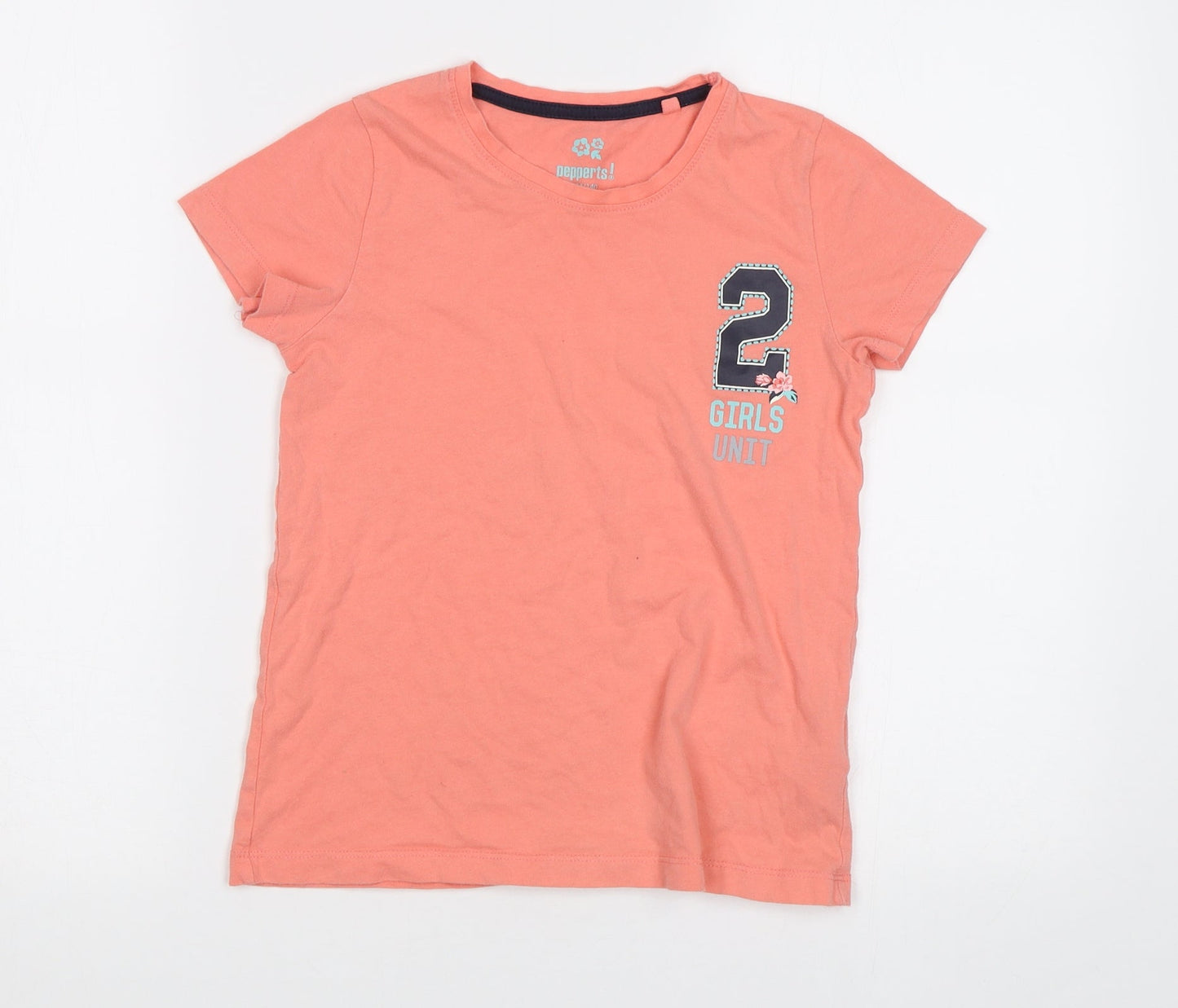 Pepperts! Girls Orange   Basic T-Shirt Size 9-10 Years