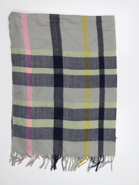 M&S Unisex Grey Check   Shawl/Wrap