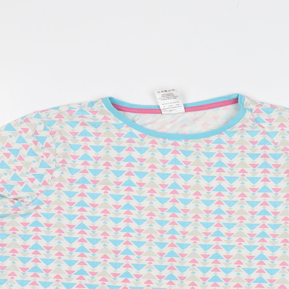 Lily&Dan Girls Blue Geometric  Top Pyjama Top Size 11-12 Years