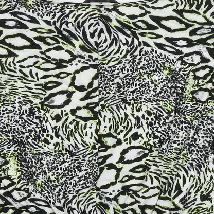 Envy Womens Green Animal Print  Basic Blouse Size 12