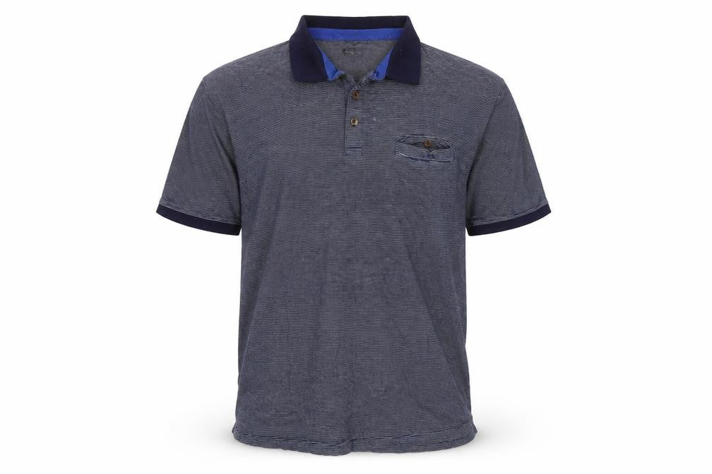 Debenhams Mens Blue Striped   Polo Size L