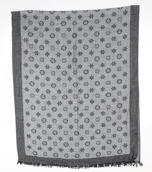 Preworn Womens Grey Floral   Shawl/Wrap