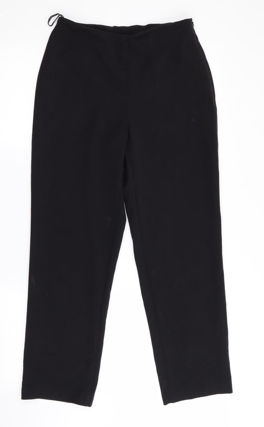 Marks and Spencer Womens Black   Trousers  Size 8 L27 in - Side zip
