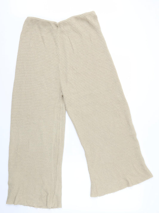 Preworn Womens Beige  Knit Trousers  Size 16 L24 in