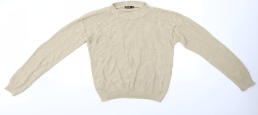 Nasty Gal Womens Beige   Pullover Jumper Size M