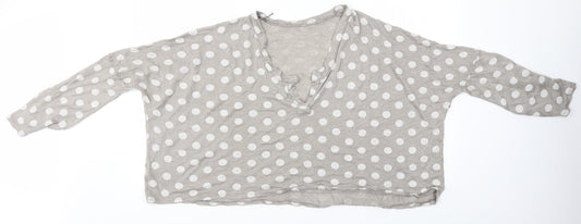 Preworn Womens Multicoloured Polka Dot  Cropped T-Shirt Size XL