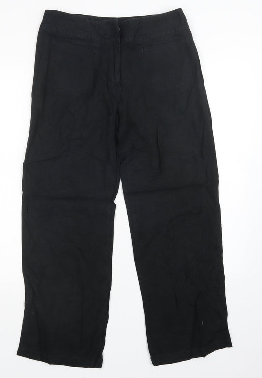 M&S Womens Black   Trousers  Size 10 L27 in