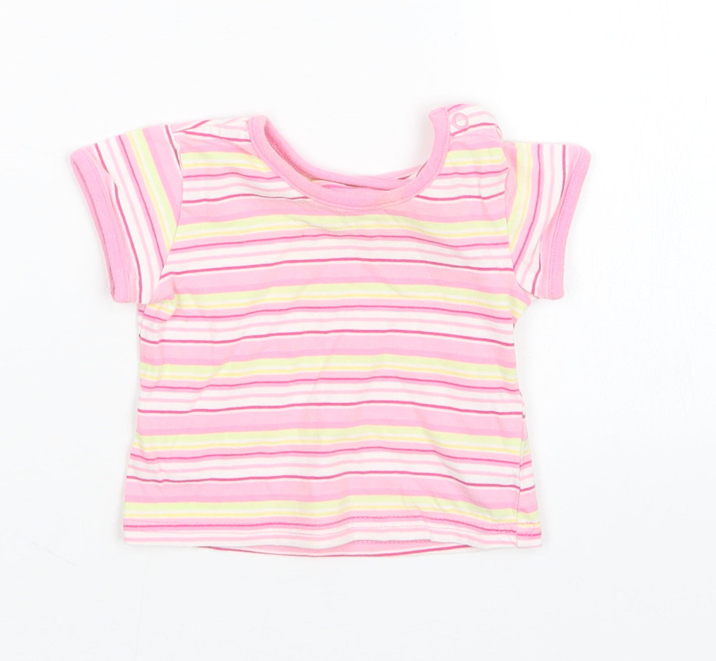 George Girls Multicoloured Striped  Basic T-Shirt Size 0-3 Months