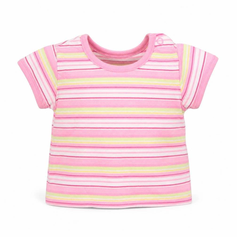 George Girls Multicoloured Striped  Basic T-Shirt Size 0-3 Months