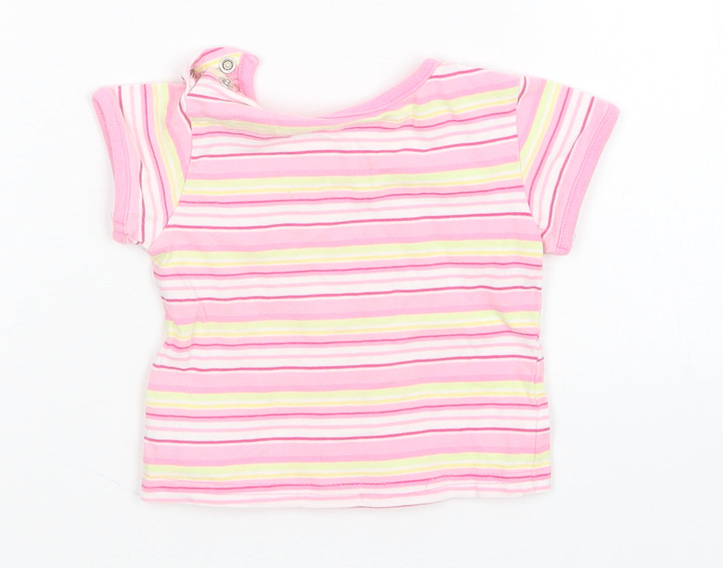 George Girls Multicoloured Striped  Basic T-Shirt Size 0-3 Months