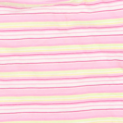 Brand and care label for George girls’ multicoloured striped basic t-shirt, size 0-3, months