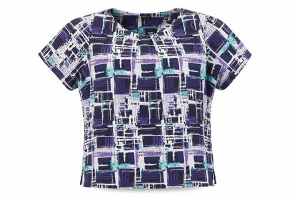 Vortex Womens Multicoloured Geometric  Basic Blouse Size 14
