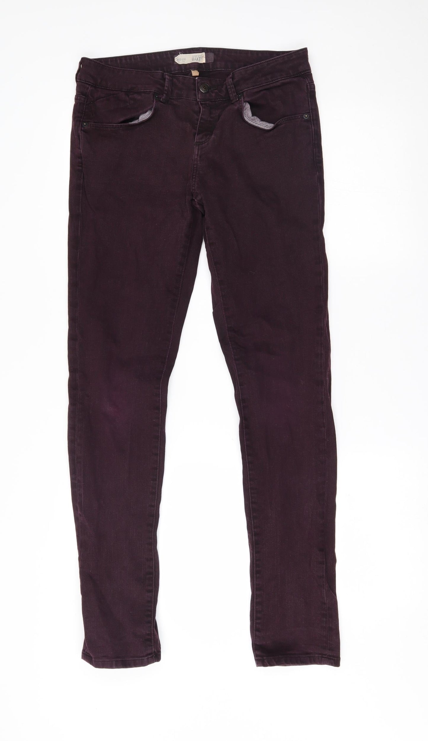 Topshop Womens Red   Tapered Jeans Size 30 in L32 in - baxter