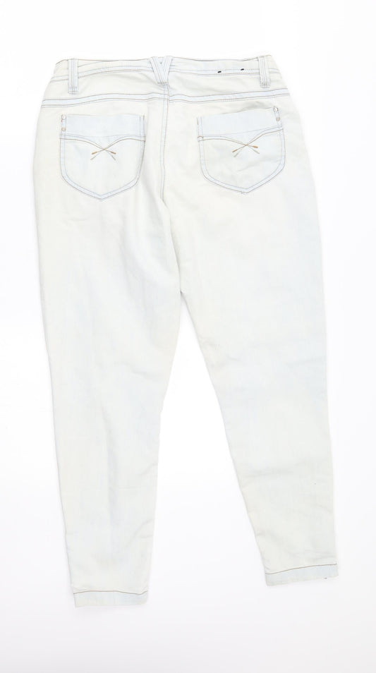 yesyes Womens White   Skinny Jeans Size 12 L26 in