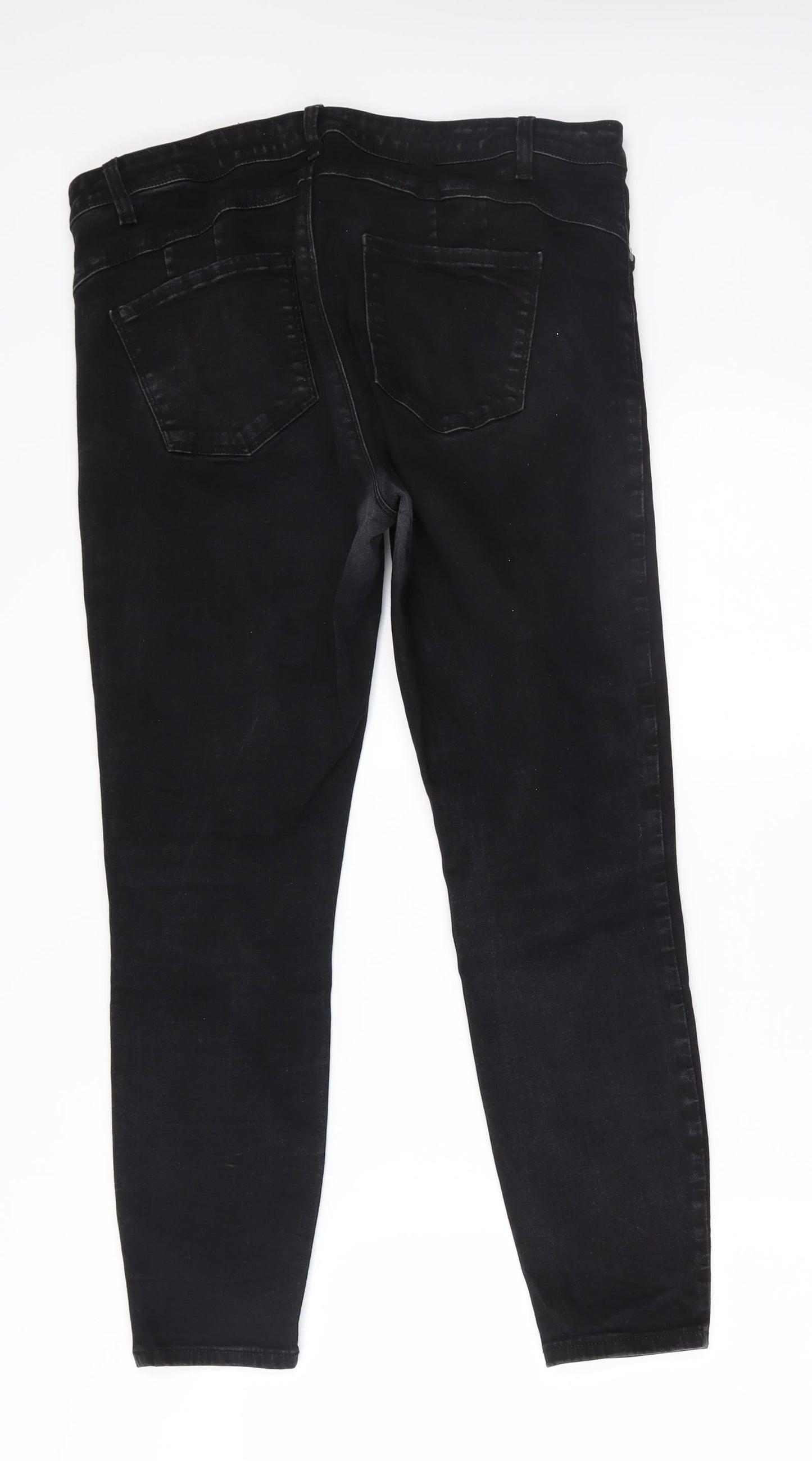 denim co Womens Black   Straight Jeans Size 16 L25 in