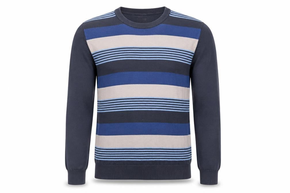 Burton Mens Grey Striped  Pullover Jumper Size S