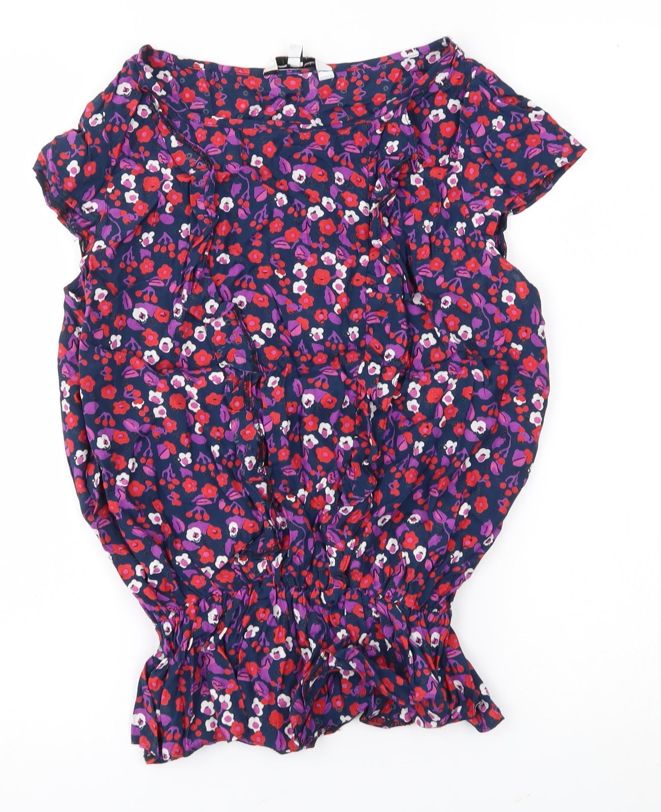 New Look Womens Purple Floral  Basic Blouse Size 14