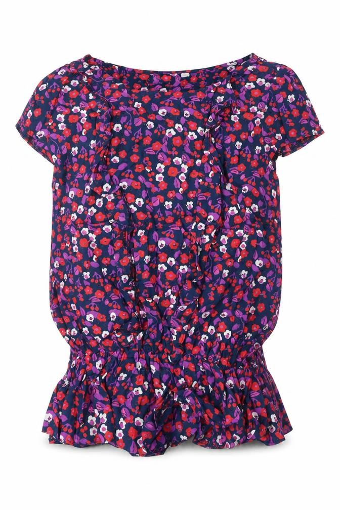 New Look Womens Purple Floral  Basic Blouse Size 14