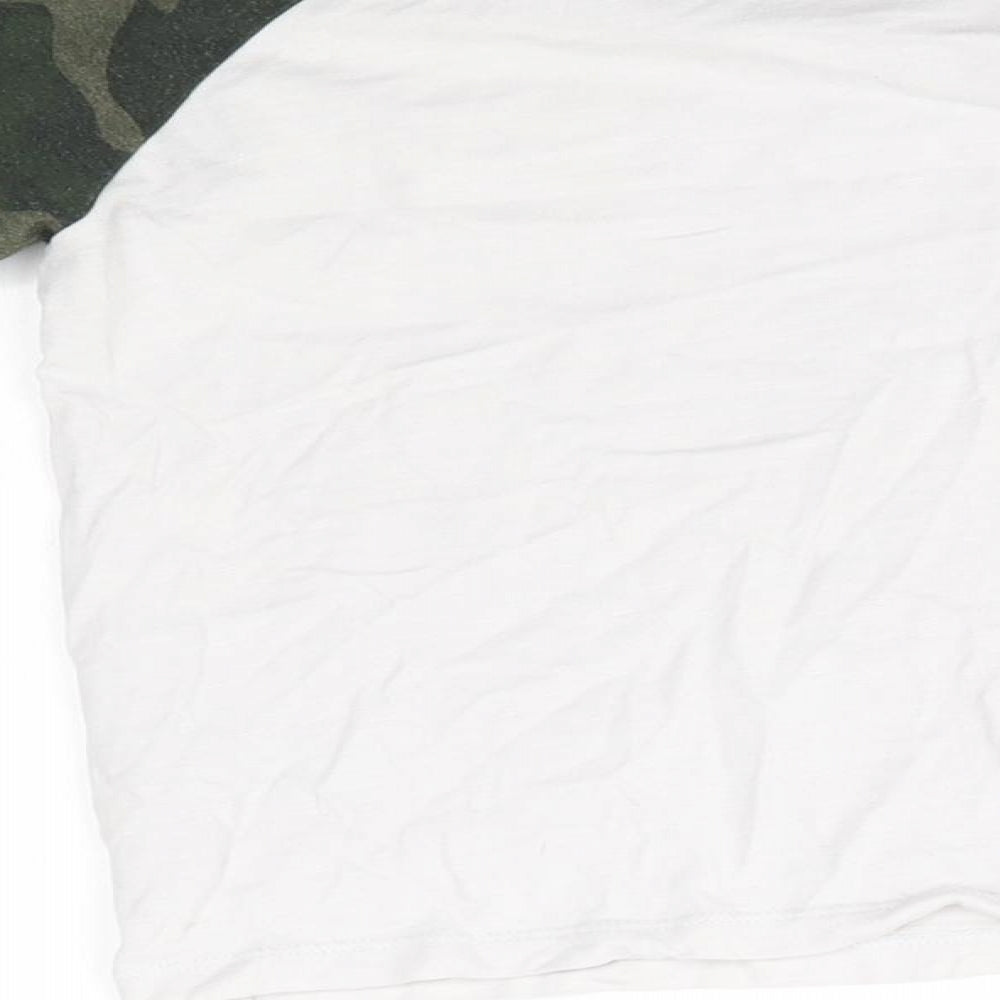 Matalan Boys White Camouflage  Basic T-Shirt Size 6 Years