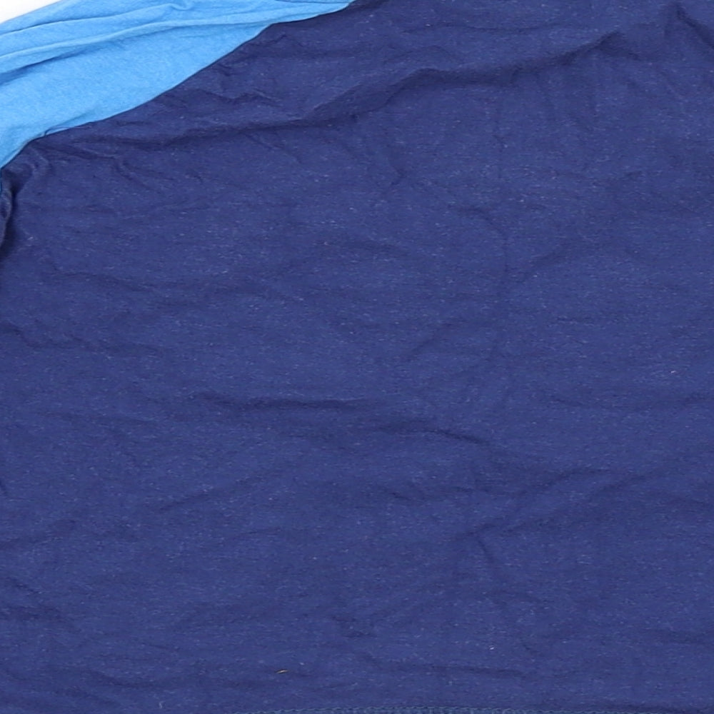 Preworn Boys Blue Chevron   Pyjama Top Size 3-4 Years