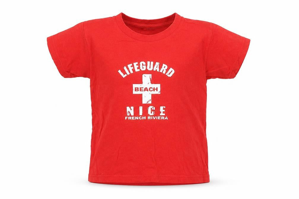 B&C Collection Boys Red   Basic T-Shirt Size 5-6 Years
