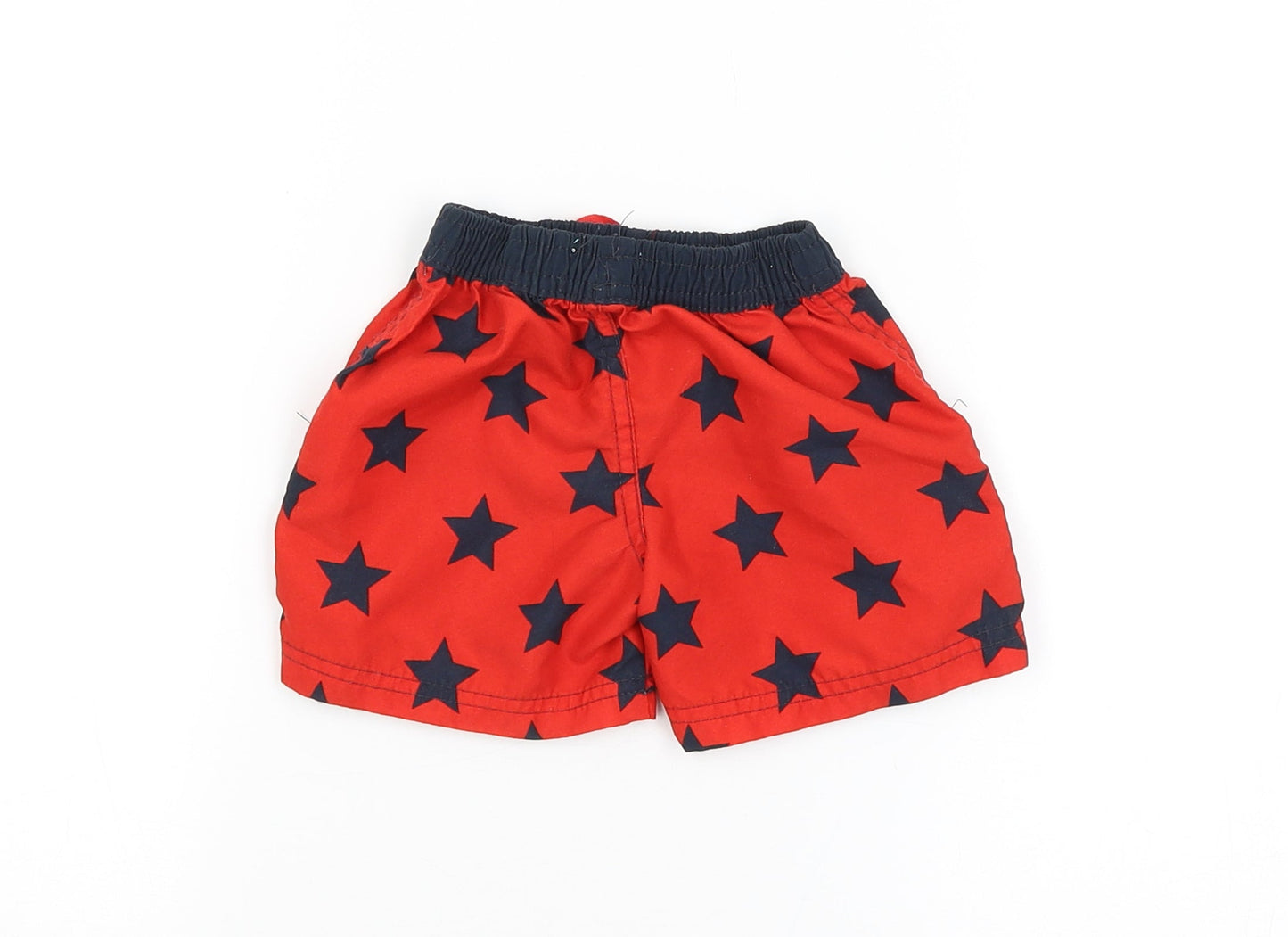 LITTLE REBEL Baby Red Geometric  Cropped Trousers Size 9-12 Months  - STAR PATTERN
