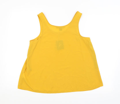 Back view of Atmosphere women’s orange basic blouse, size UK 10