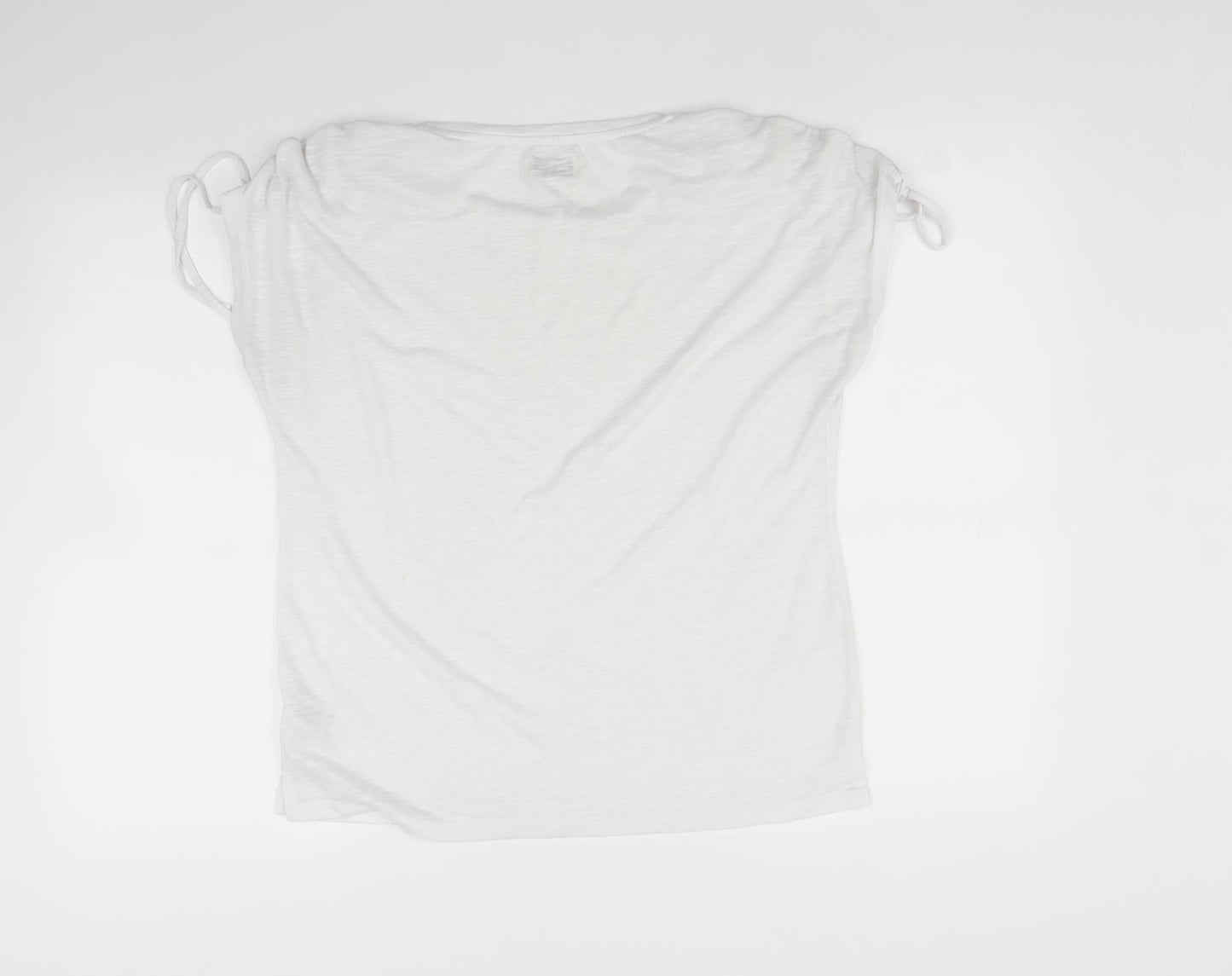 papayAa Womens White   Basic T-Shirt Size 10
