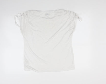 Back view of Papaya women’s white basic t-shirt, size UK 10