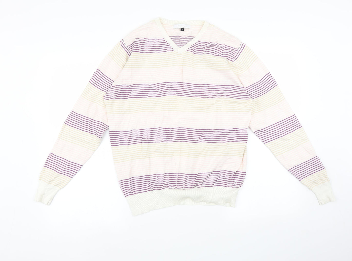 Marcus Law Womens Multicoloured Striped  Pullover Jumper Size M