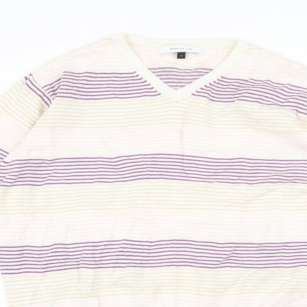 Marcus Law Womens Multicoloured Striped  Pullover Jumper Size M