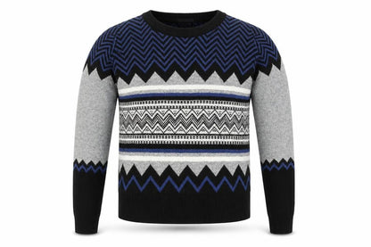 Front view of Cooperative men’s multicoloured argyle/diamond jumper, size XS
