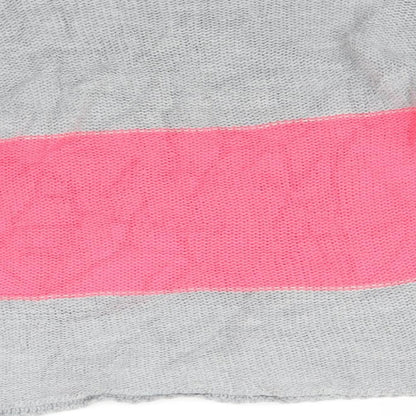 Brand and care label for ASOS women’s multicoloured striped jumper, size UK 4