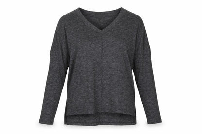 Front view of Atmosphere women’s black basic t-shirt, size UK 10