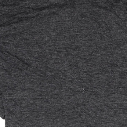 Brand and care label for Atmosphere women’s black basic t-shirt, size UK 10