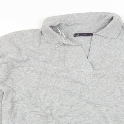 Preloved Marks and Spencer Mens Grey   Pullover Jumper Size L - Detail