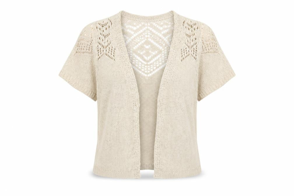 Nina Murati Womens Beige   Cardigan Jumper Size S