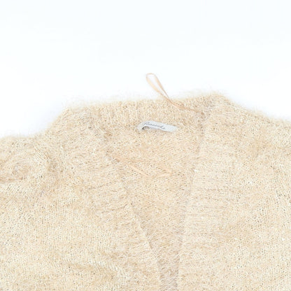 Peacocks Womens Beige   Cardigan Jumper Size M