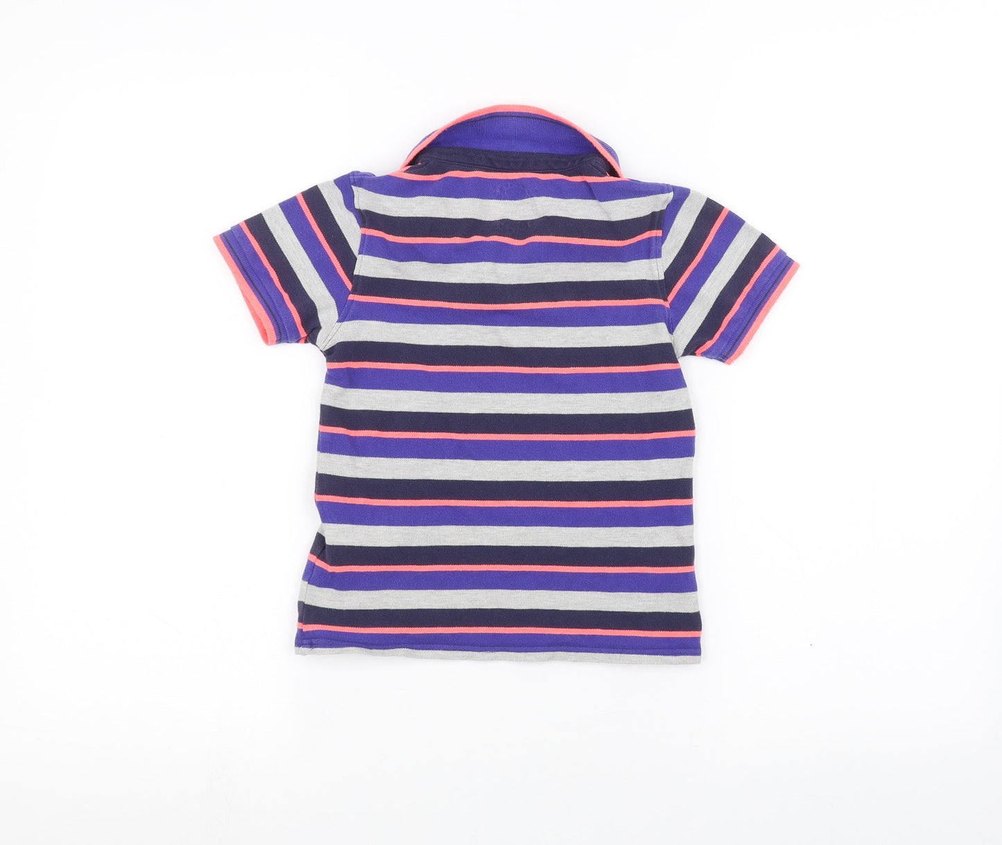 Blue Zoo Girls Grey Striped  Basic Polo Size 7-8 Years