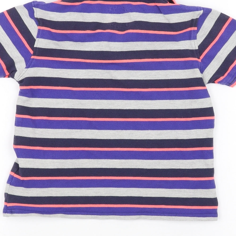 Blue Zoo Girls Grey Striped  Basic Polo Size 7-8 Years