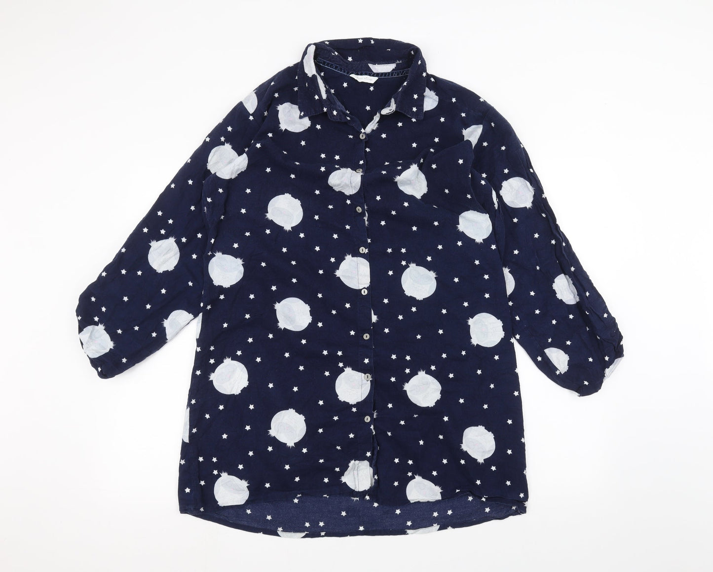 Marks and Spencer Womens Blue   Basic Button-Up Size 12