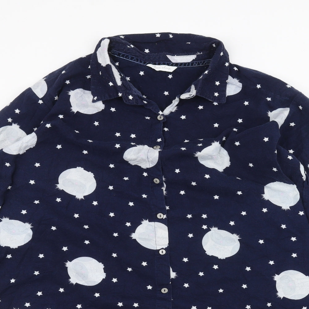 Marks and Spencer Womens Blue   Basic Button-Up Size 12