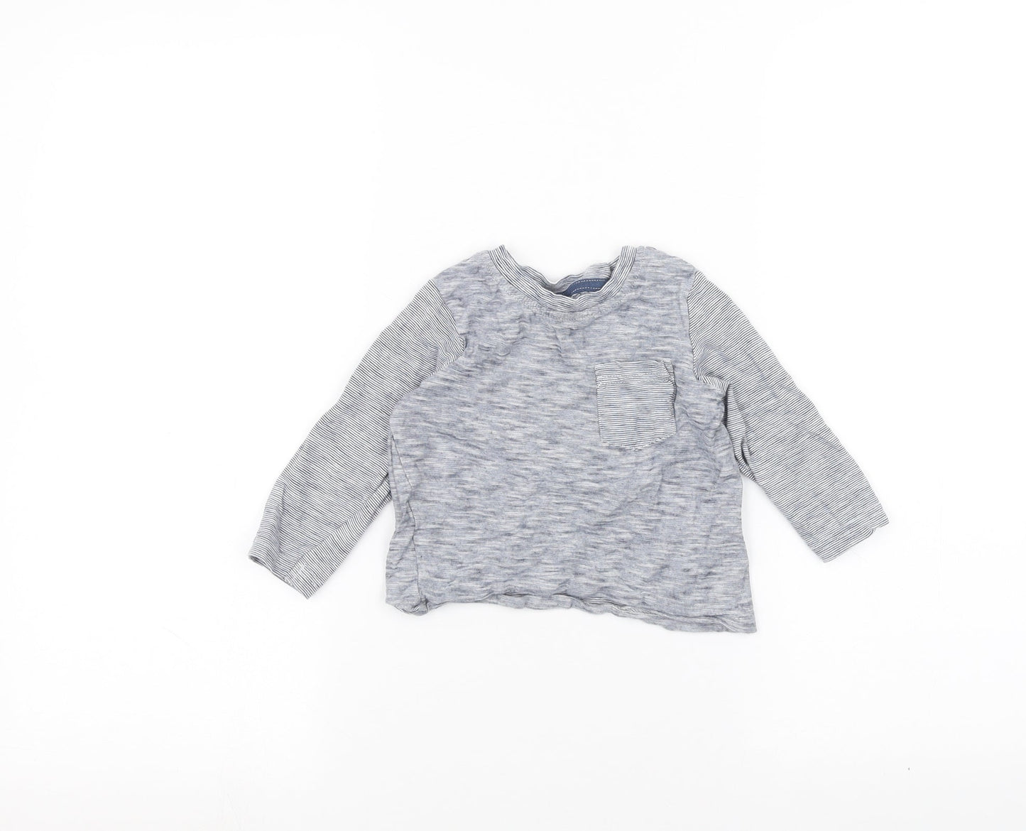George Baby Blue Striped  Basic T-Shirt Size 12-18 Months