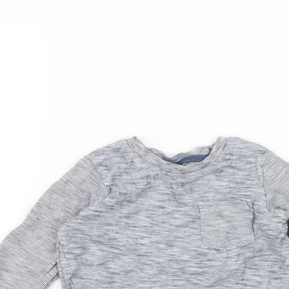 George Baby Blue Striped  Basic T-Shirt Size 12-18 Months