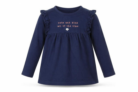George Girls Blue   Basic T-Shirt Size 6-7 Years