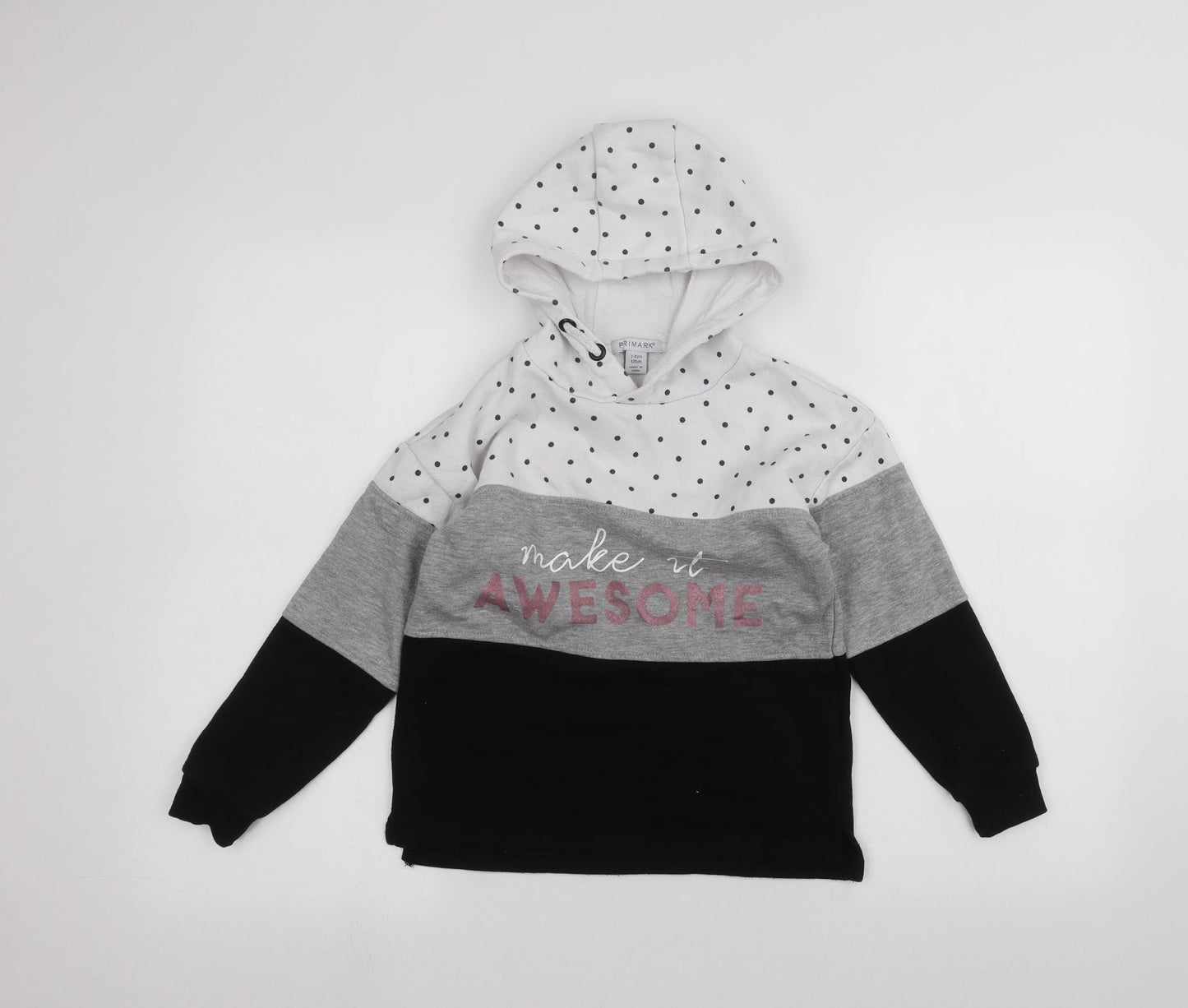 Primark Boys Grey   Pullover Hoodie Size 7-8 Years