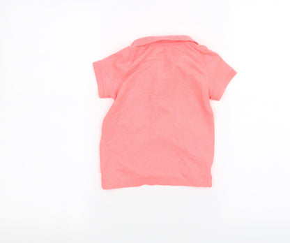 Back view of Primark Baby Orange Basic Polo, size 18-24, Months