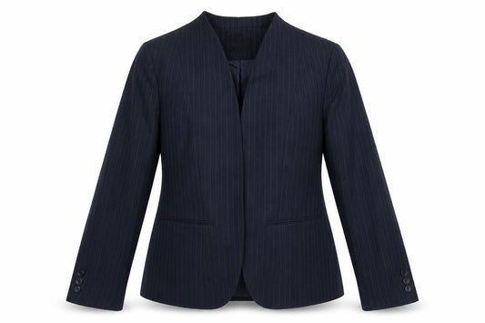 Papaya Womens Black Striped  Jacket Blazer Size 18